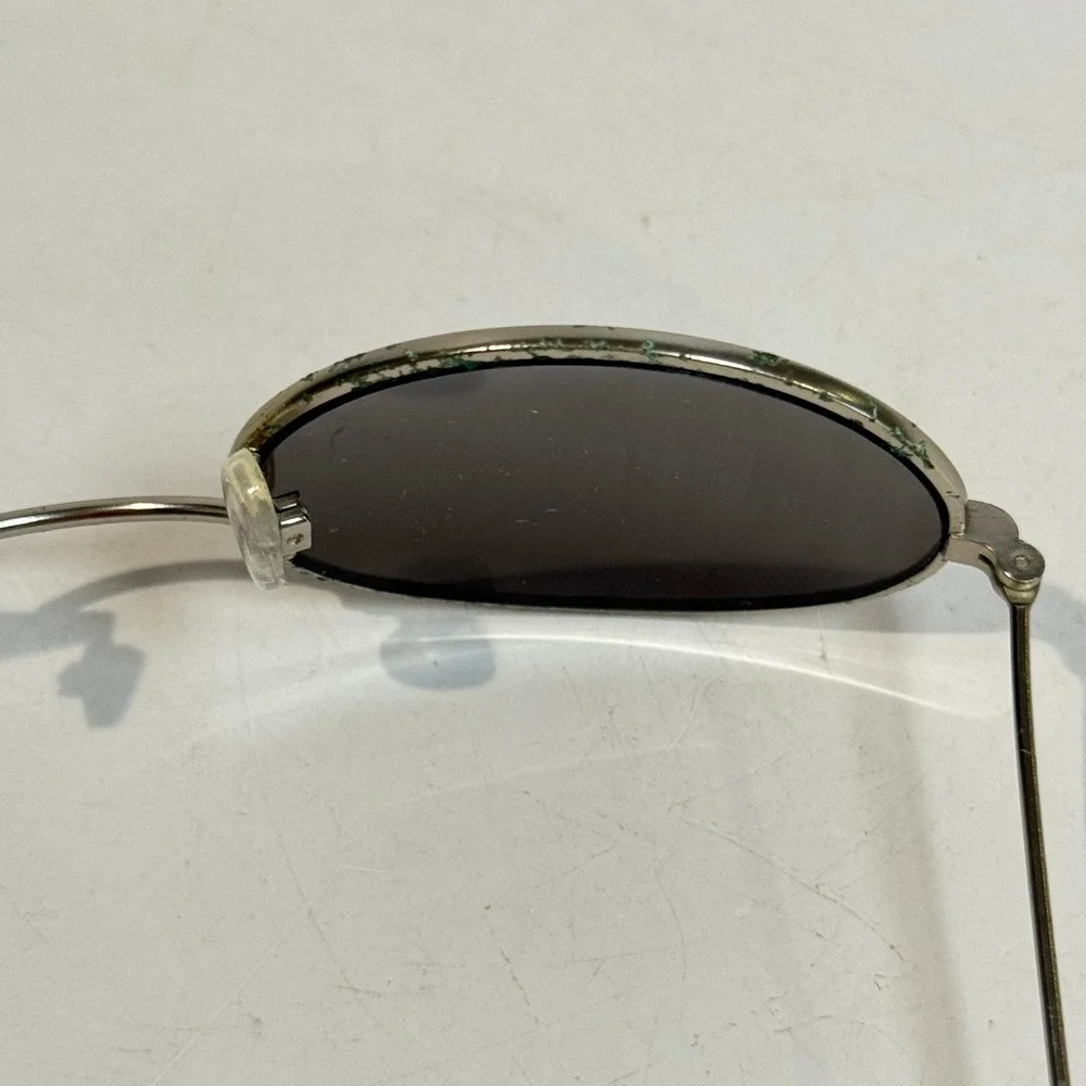 Vintage Y2K Oval Wire Frame Sunglasses Dark Lens Matrix Style Retro 90s